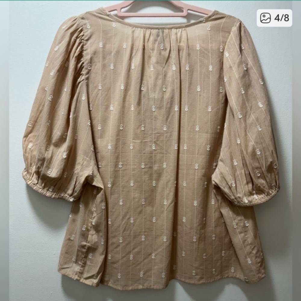 Universal Thread Puff Elbow Sleeve Button Pullove… - image 4